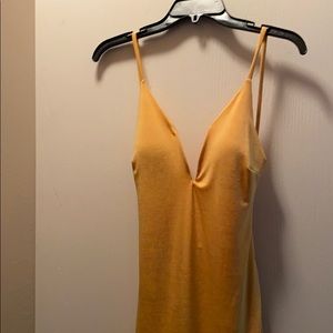 yellow bodycon dress